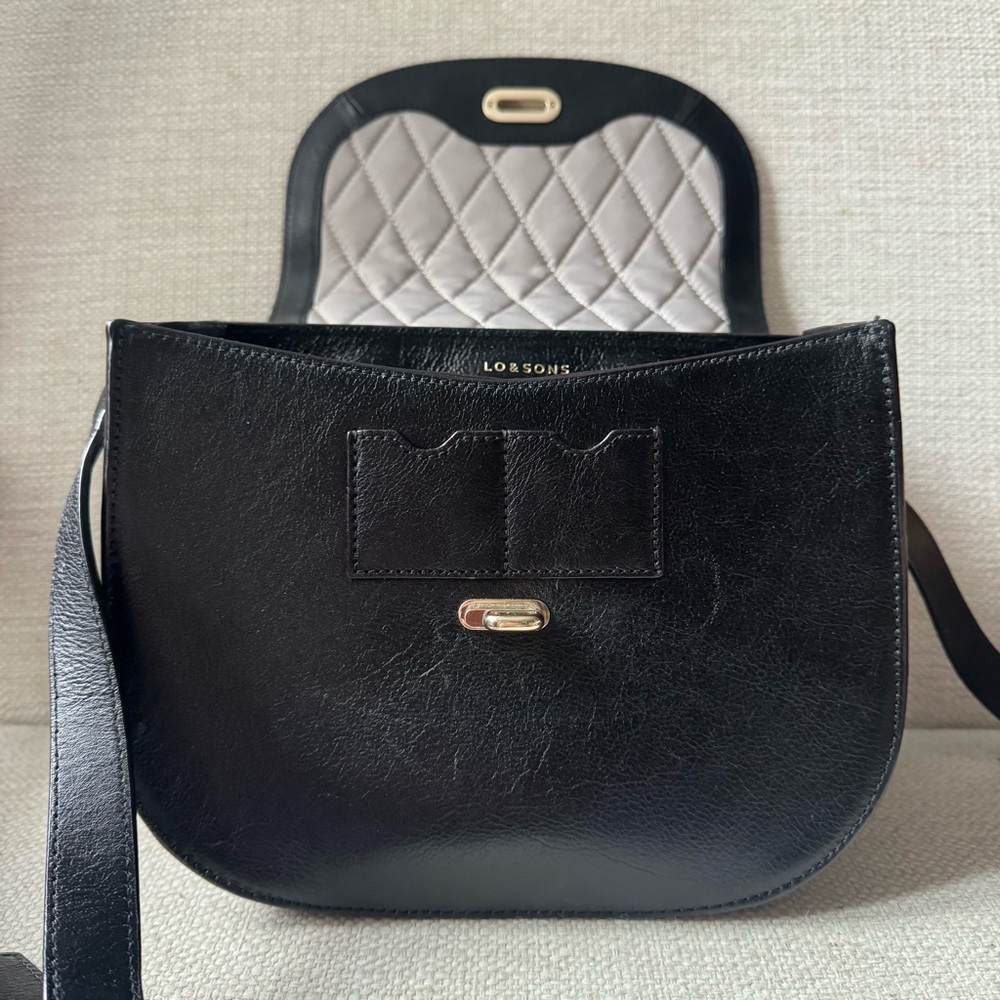 Lo & Sons Claremont Camera Bag Black Full Grain Leather - Picture 12 of 13
